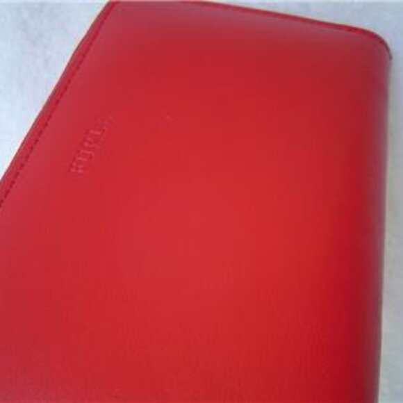 AUTHENTIC FURLA RED LEATHER MEDIUM WALLET EUC - Picture 6 of 14